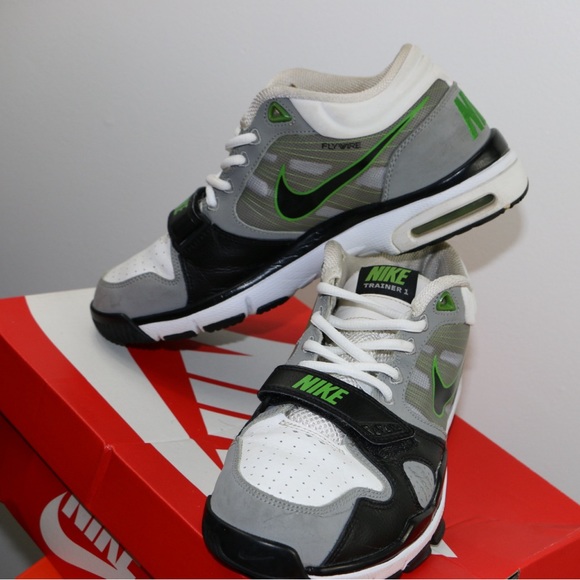 Nike Trainer 1 Low Flywire Grey Black Green Men’s Shoes Size 8 Rare Retro - Picture 6 of 16